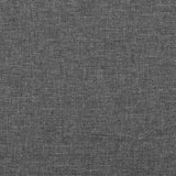 Box Spring Bed with Mattress&LED Dark Grey 137x187 cm Double Size Fabric
