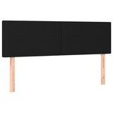 Box Spring Bed with Mattress&LED Black 152x203 cm Queen Fabric