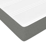 Box Spring Bed with Mattress&LED Dark Grey 153x203 cm Queen Size Fabric - Extra Image