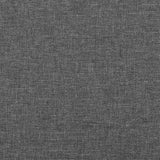 Box Spring Bed with Mattress&LED Dark Grey 153x203 cm Queen Size Fabric