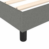 Box Spring Bed with Mattress&LED Dark Grey 153x203 cm Queen Size Fabric - Extra Image