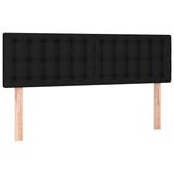Box Spring Bed with Mattress&LED Black 152x203 cm Queen Fabric