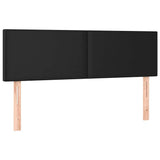 Box Spring Bed with Mattress&LED Black 137x187 cm Double Size Faux Leather - Low Angle
