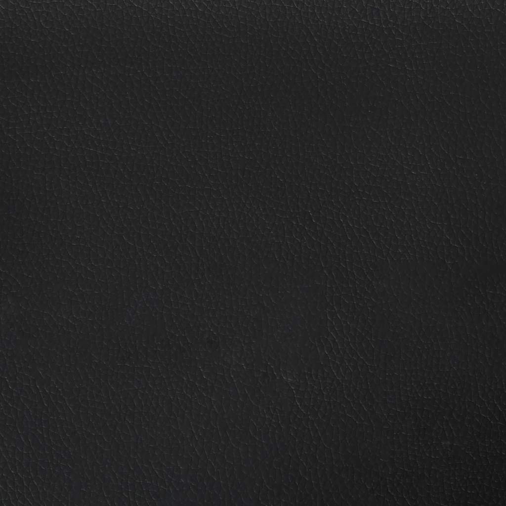 Box Spring Bed with Mattress&LED Black 153x203 cm Queen Size Faux Leather