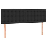 Box Spring Bed with Mattress&LED Black 153x203 cm Queen Size Faux Leather