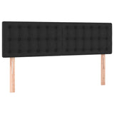 Box Spring Bed with Mattress&LED Black 153x203 cm Queen Size Faux Leather - Low Angle