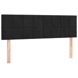 Box Spring Bed with Mattress&LED Black 137x190 cm Full Velvet