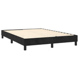 Box Spring Bed with Mattress&LED Black 152x203 cm Queen Velvet - 45-Degree Angle