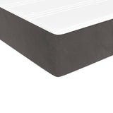 Box Spring Bed with Mattress&LED Dark Grey 153x203 cm Queen Size Velvet - Extra Image