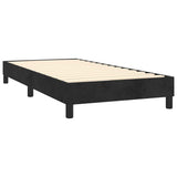 Box Spring Bed with Mattress&LED Black 107x203 cm King Single Size Velvet