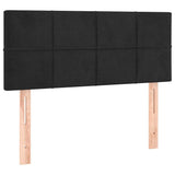 Box Spring Bed with Mattress&LED Black 107x203 cm King Single Size Velvet