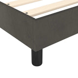 Box Spring Bed with Mattress&LED Dark Grey 107x203 cm King Single Size Velvet - Extra Image