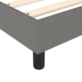 Box Spring Bed with Mattress Dark Grey 137x187 cm Double Size Fabric - Low Angle