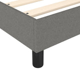 Box Spring Bed with Mattress Dark Grey 137x190 cm Fabric