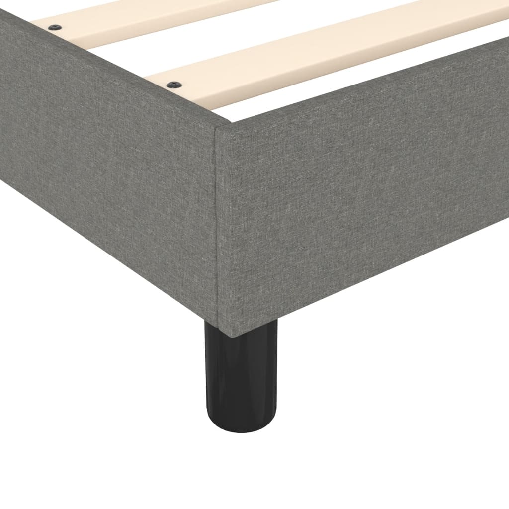 Box Spring Bed with Mattress Dark Grey 137x190 cm Fabric