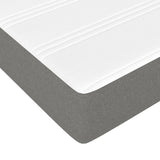 Box Spring Bed with Mattress Dark Grey 137x190 cm Fabric