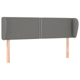 Box Spring Bed with Mattress Dark Grey 153x203 cm Queen Size Fabric - Top-Down View