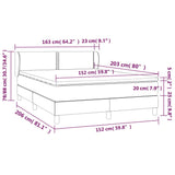 Box Spring Bed with Mattress Dark Grey 153x203 cm Queen Size Fabric - Extra Image