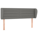 Box Spring Bed with Mattress Dark Grey 152x203 cm Fabric