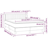 Box Spring Bed with Mattress Dark Grey 153x203 cm Queen Size Fabric