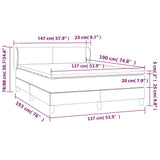 Box Spring Bed with Mattress Black 137x187 cm Double Size Faux Leather - Extra Image