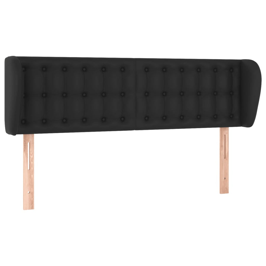 Box Spring Bed with Mattress Black 152x203 cm Faux Leather