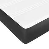 Box Spring Bed with Mattress Black 153x203 cm Queen Size Faux Leather - Extra Image