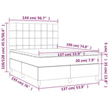 Box Spring Bed with Mattress Black 137x187 cm Double Size Velvet - Extra Image