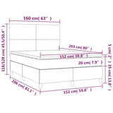 Box Spring Bed with Mattress Black 153x203 cm Queen Size Velvet
