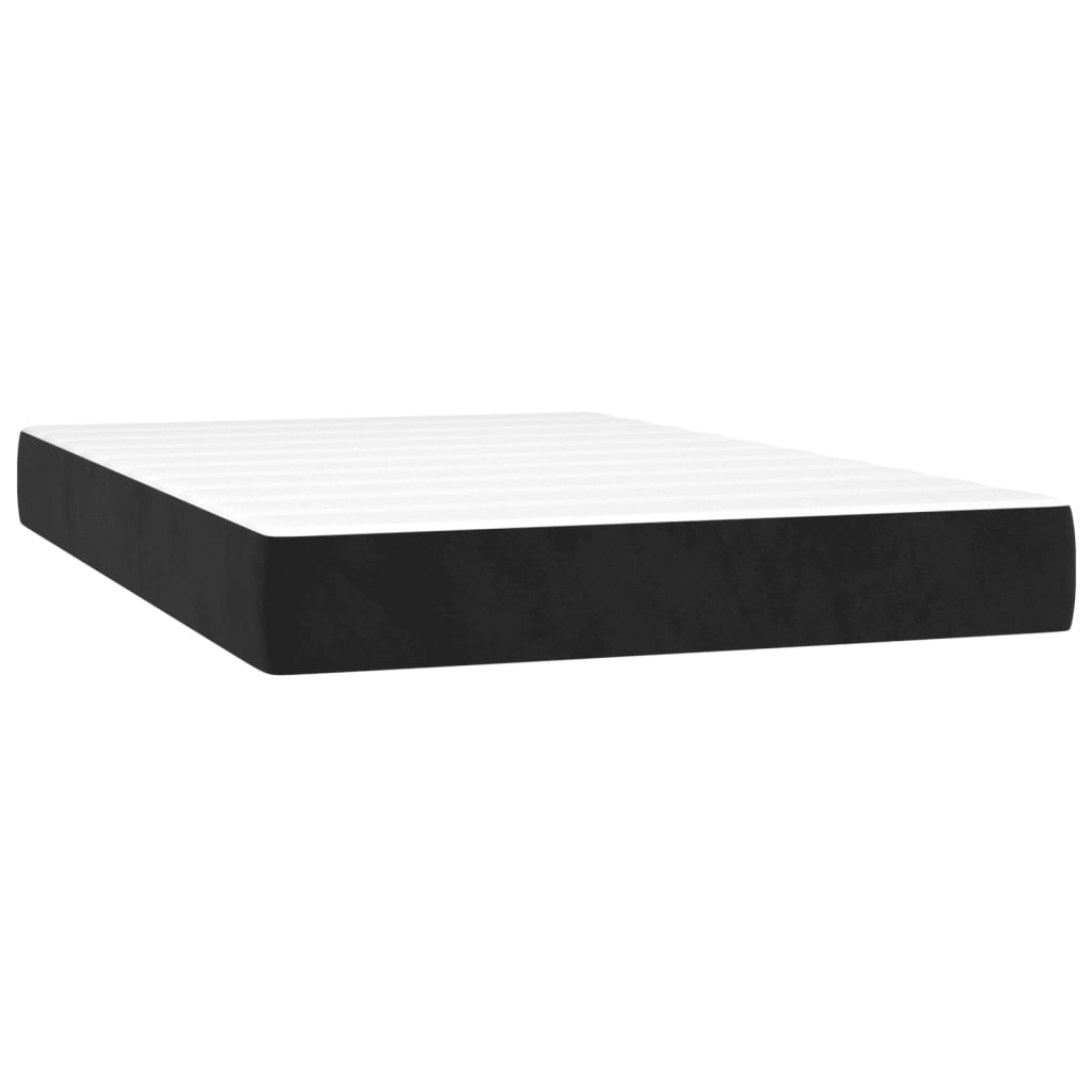 Box Spring Bed with Mattress Black 153x203 cm Queen Size Velvet
