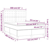 Box Spring Bed with Mattress Black 153x203 cm Queen Size Velvet