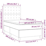 Box Spring Bed with Mattress Black 106x203 cm King Single Size Velvet