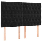 Box Spring Bed with Mattress Black 137x190 cm Full Velvet