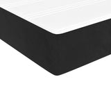 Box Spring Bed with Mattress Black 106x203 cm King Single Size Velvet - Extra Image