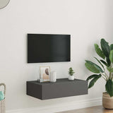 TV Cabinet with LED Lights Grey 60x35x15.5 cm