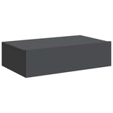 TV Cabinet with LED Lights Grey 60x35x15.5 cm - 45-Degree Angle