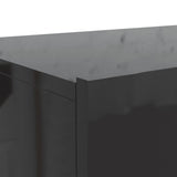 TV Cabinet with LED Lights Gloss Grey 60x35x15.5 cm