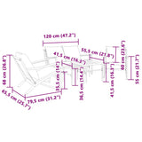 5 Piece Balcony Furniture Set with Cushions Black Steel - Side View