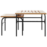 5 Piece Balcony Furniture Set with Cushions Black Steel - Extra Image