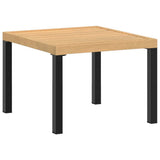 Garden Bench Set with Cushions 4 pcs Black Powder-coated Steel - Rear View