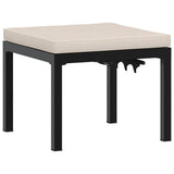 Garden Bench Set with Cushions 3 pcs Black Powder-coated Steel - Top-Down View