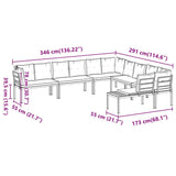 6 Piece Garden Sofa Set with Cushions Black Powder-coated Steel