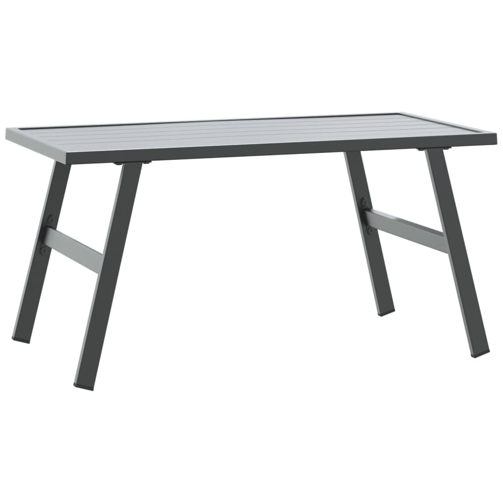 5 Piece Garden Bench Set with Cushions Black Powder-coated Steel