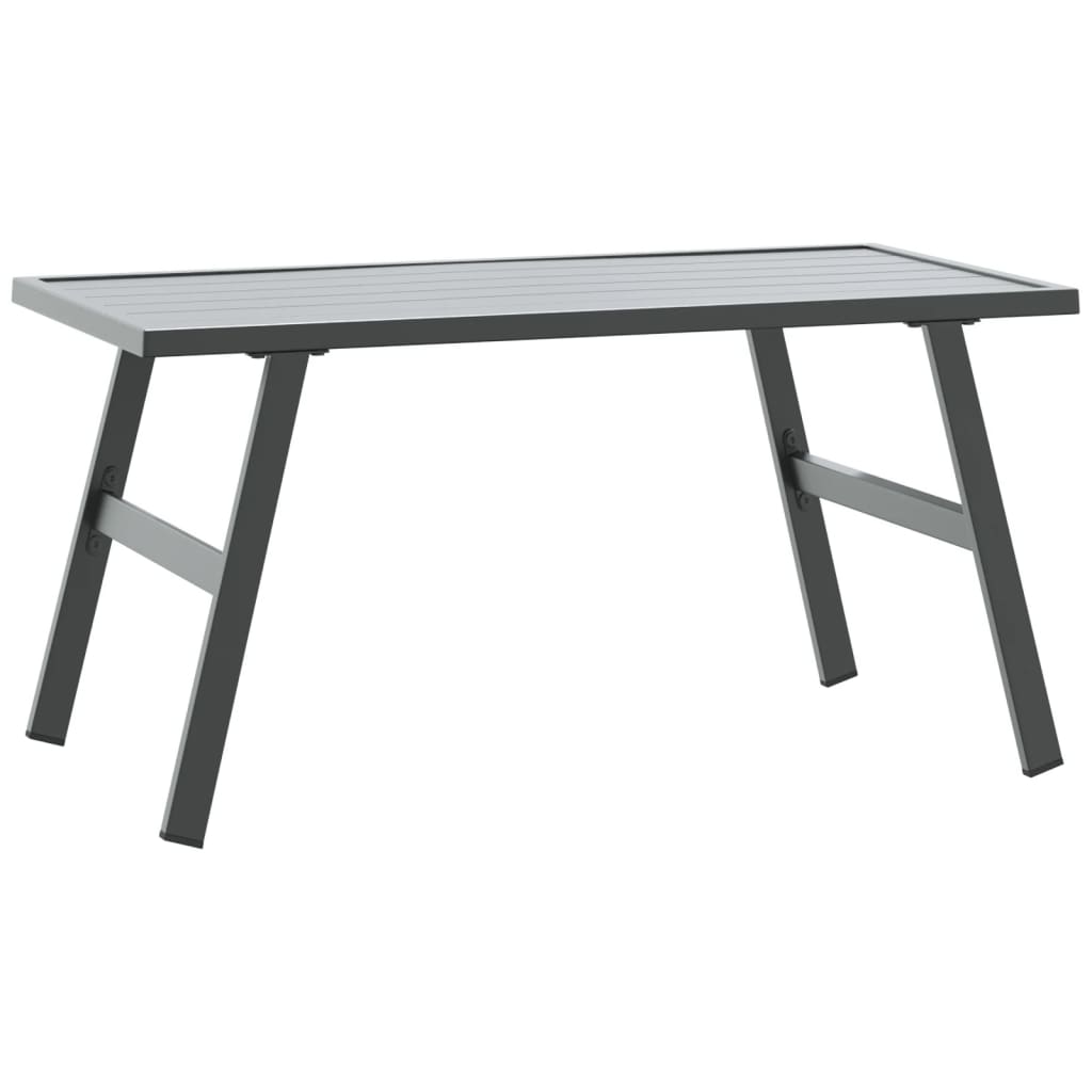 5 Piece Garden Bench Set with Cushions Black Powder-coated Steel