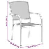 Stackable Garden Chair Set 5 Piece Anthracite Powder-coated Steel - Extra Image
