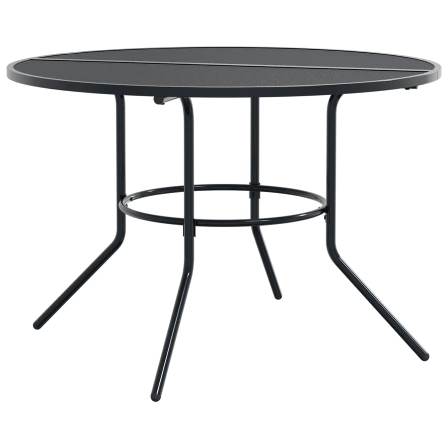 Stackable Garden Chair Set 7 Piece Anthracite Powder-coated Steel