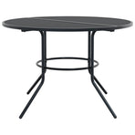 Stackable Garden Chair Set 7 Piece Anthracite Powder-coated Steel