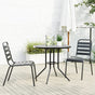Stackable Garden Chair Set 3 Piece Anthracite Powder-coated Steel