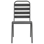 Stackable Garden Chair Set 5 Piece Anthracite Powder-coated Steel