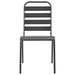 Stackable Garden Chair Set 5 Piece Anthracite Powder-coated Steel